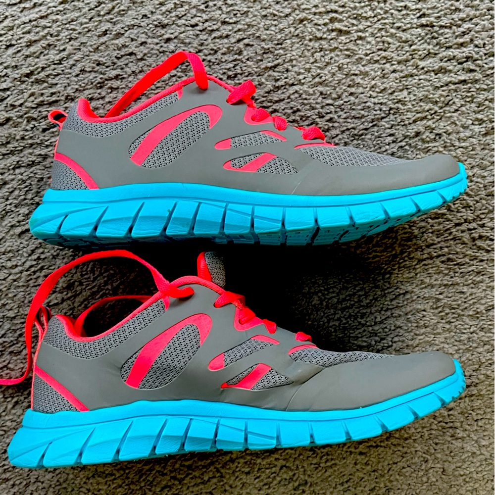 EUC-ANSKIN NOW Athletic Shoes. Gray, Pink, Blue. Size 6.